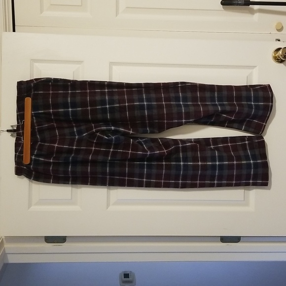 Eddie Baur Small Pajama Sleep Pants Plaid Fleece Soft Silky Mesh - Picture 7 of 15